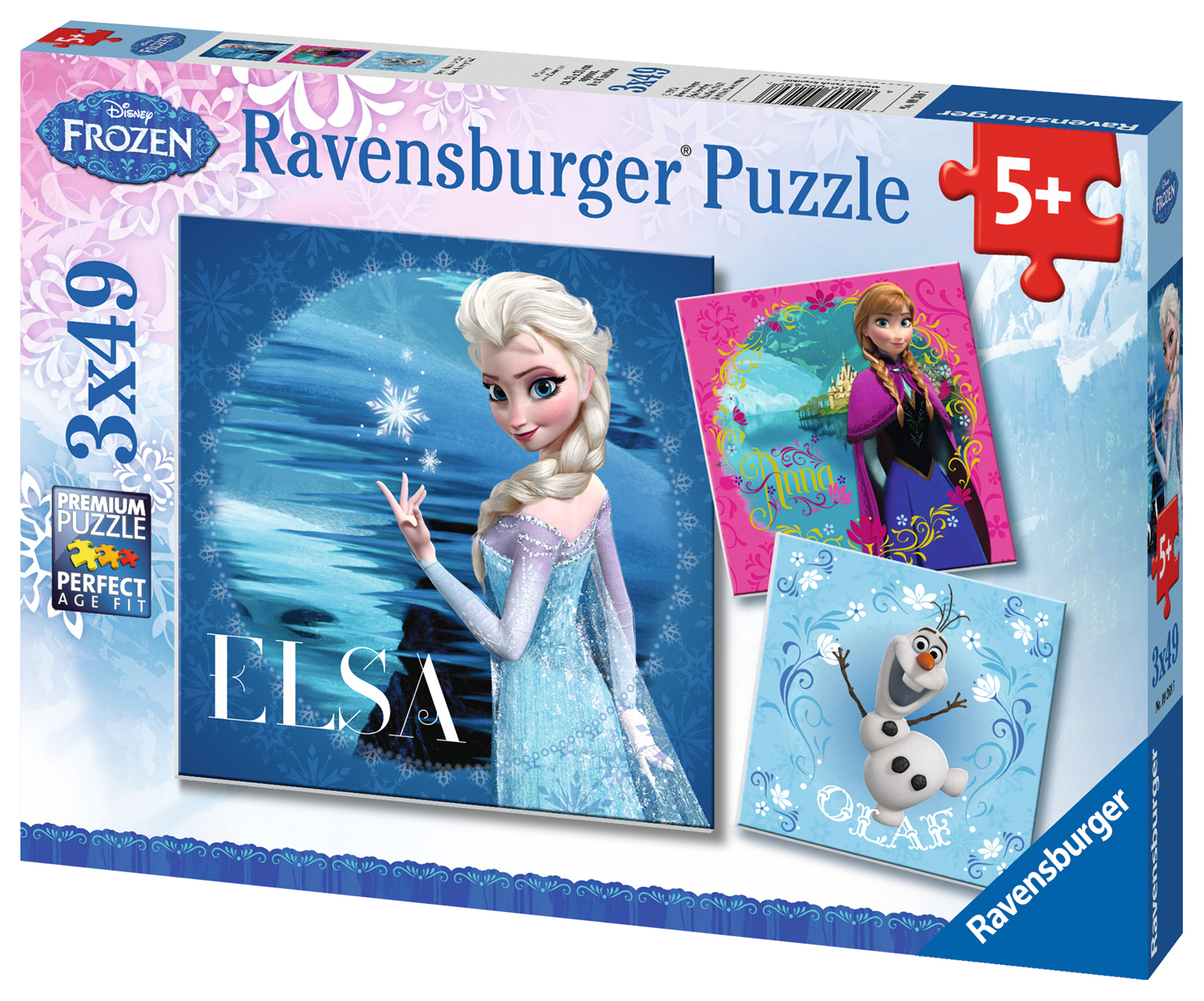Ravensburger Kinderpuzzle - Frozen - Elsa - Anna & Olaf - Puzzlespiel - Cartoons - Kinder - Junge/Mädchen, Ansicht 3