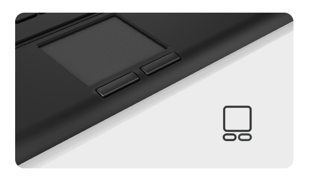KeySonic KSK-5211ELU - Tastatur - Mini - mit 2-Tasten-Touchpad - TL: Deutsch, QWERTZ, Ansicht 2