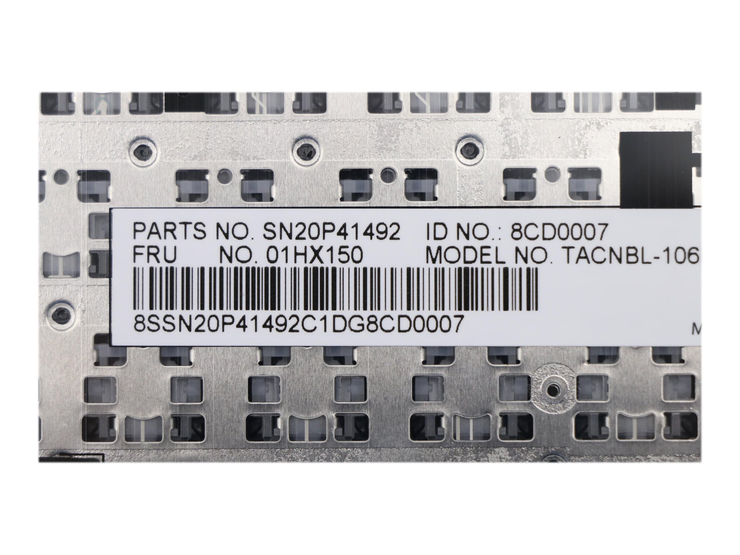 Lenovo 01HX150 - Tastatur - Lenovo - Thinkpad T580/P52s - TL: Französisch, AZERTY, Ansicht 4