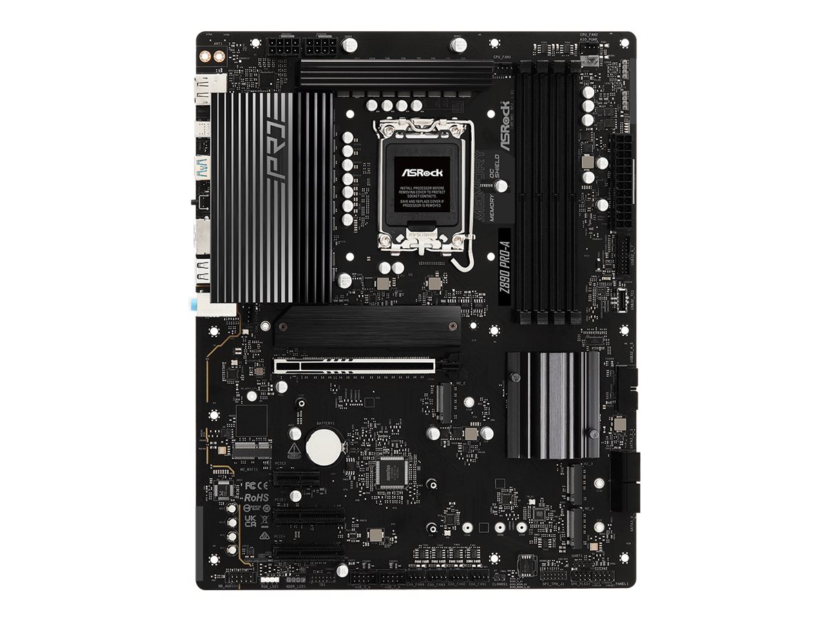 ASRock Z890 Pro-A - Motherboard - ATX - LGA1851-Sockel - Z890 Chipsatz - USB4 USB-C 3.2 Gen 2x2 USB 3.2 Gen 1 USB 3.2 Gen 2 - 2.5 Gigabit LAN - Onboard-Grafik (CPU erforderlich)