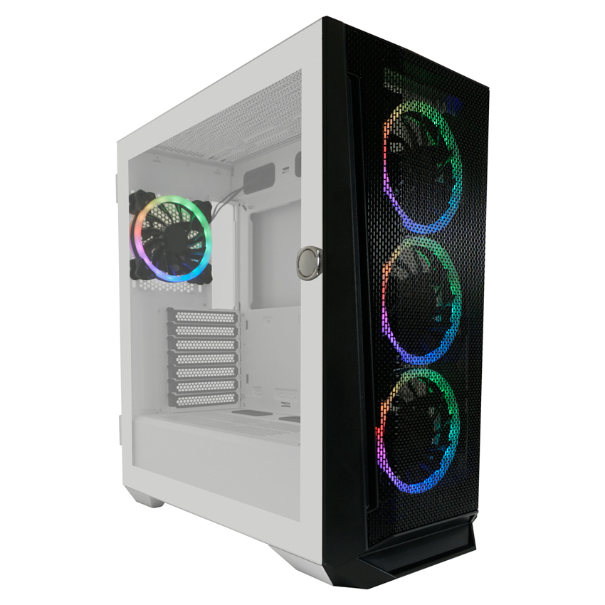 LC-Power Geh Midi Gaming 805BW-ON Holo-1_X Hartglas - Gehäuse - ATX, Ansicht 3