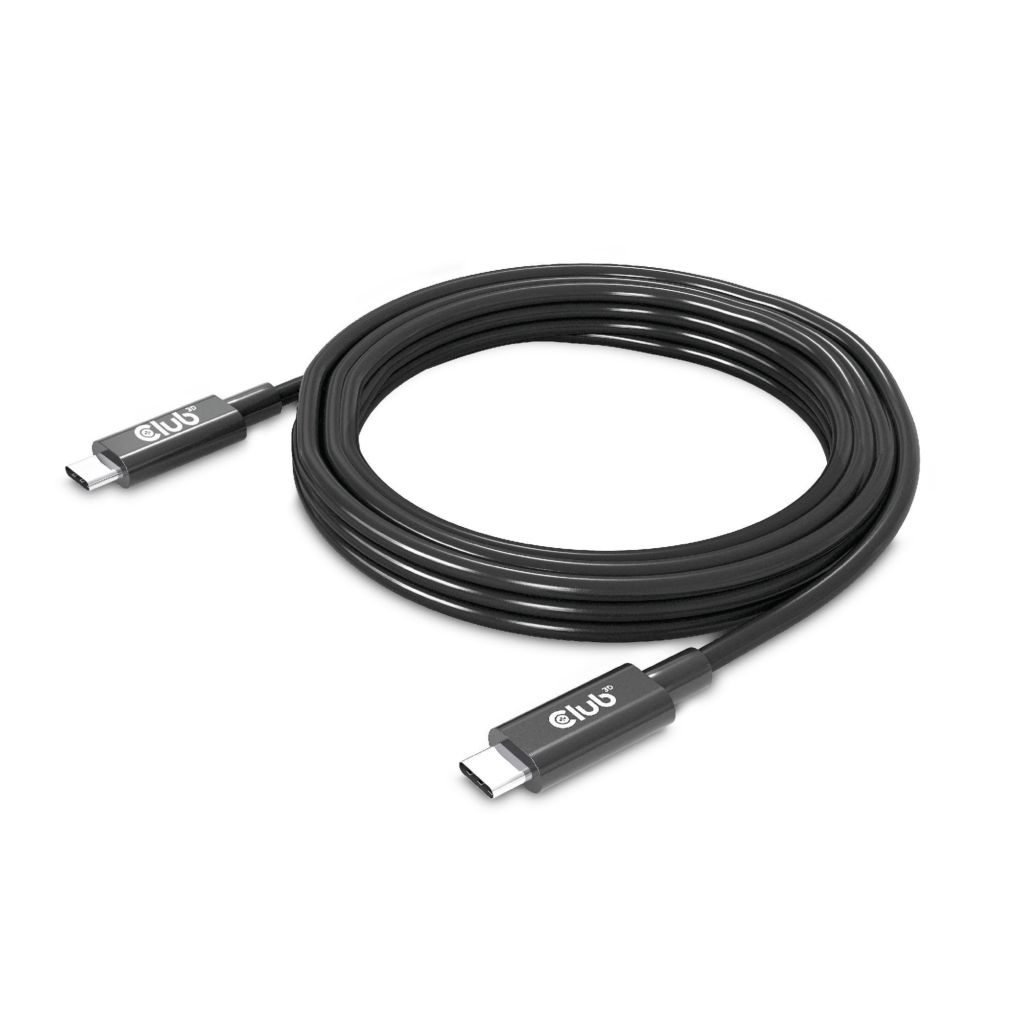 Club 3D USB-Kabel - 24 pin USB-C (M) zu 24 pin USB-C (M) - USB4 Gen3x2 - 48 V - 5 A - 3 m - aktiv -Support von 4K 120 Hz, Ansicht 3
