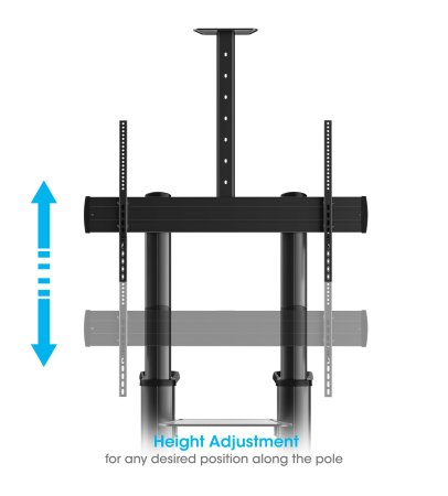 Manhattan Wagen - für flat panel / notebook / AV equipment - heavy-duty, large-screen, height-adjustable - Aluminium, Ansicht 3