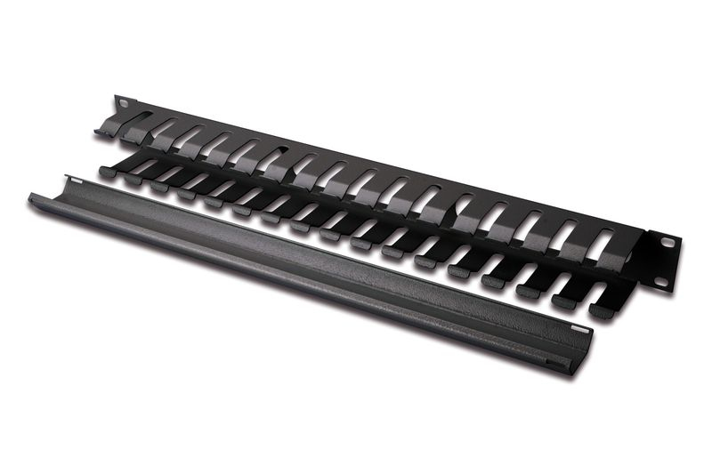 Equip 19 Rack Mount Kabel Management Panel - Schwarz - Kabelmanagementtafel - Schwarz - Stahl - 1U - China - 70 mm, Ansicht 2