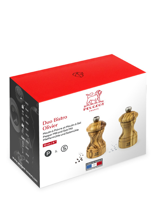 Peugeot Saveurs Bistro Pfeffer- und Salzmühle 10 cm Duo Olivenholz, Ansicht 2