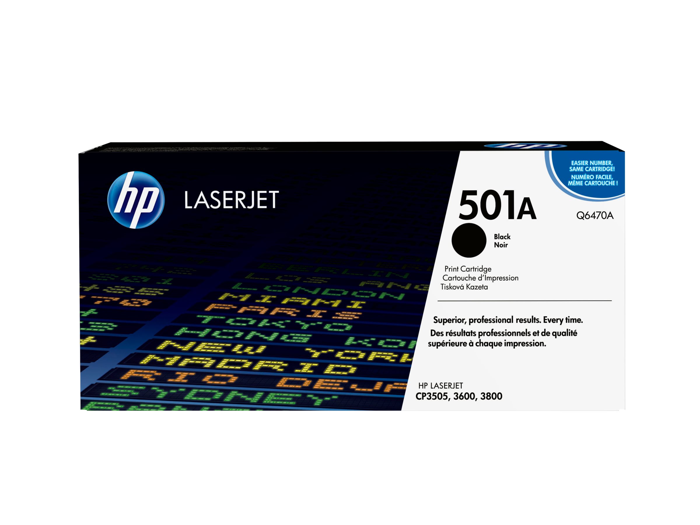 HP 501A - Schwarz - Original - LaserJet - Tonerpatrone (Q6470A), Ansicht 3