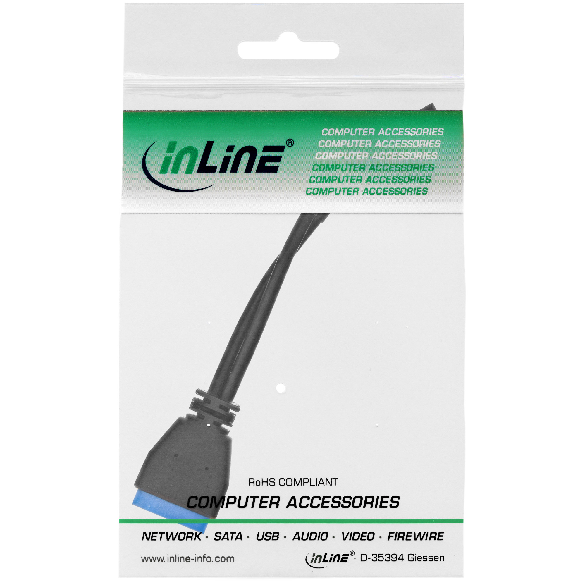 InLine USB 2.0 zu 3.0 Adapterk. int. - USB 2.0 Mainb.USB 3.0 int. - 015m