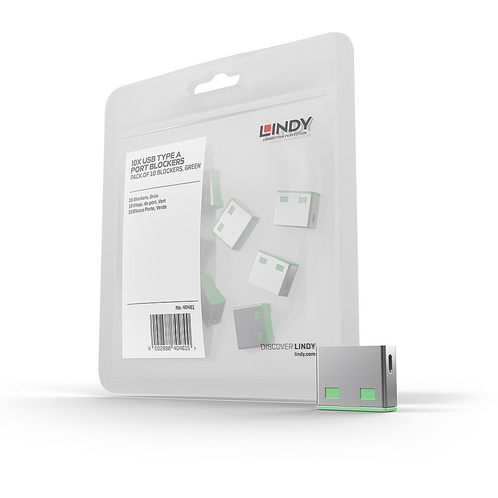 Lindy USB Port Blocker - USB-Portblocker - grün (Packung mit 10), Ansicht 5
