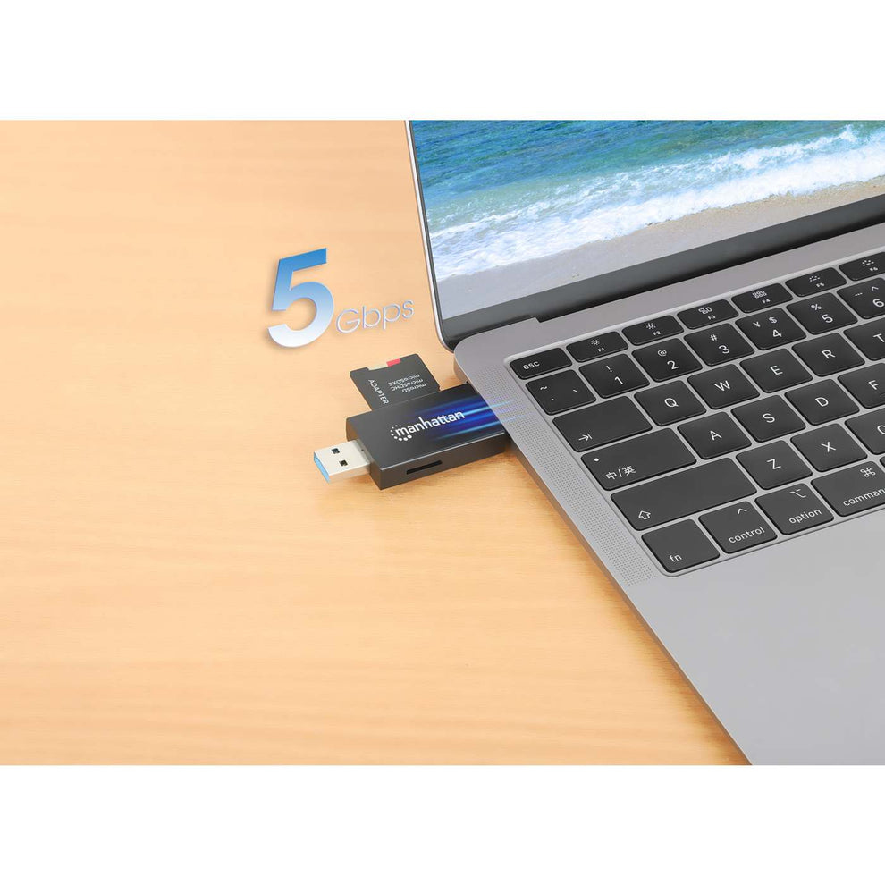 Manhattan USB 3.0 Typ-C/-A Kartenlesegerät microSD SD/MMC - Micro SD - MultiMediaCard (MMC), Ansicht 2