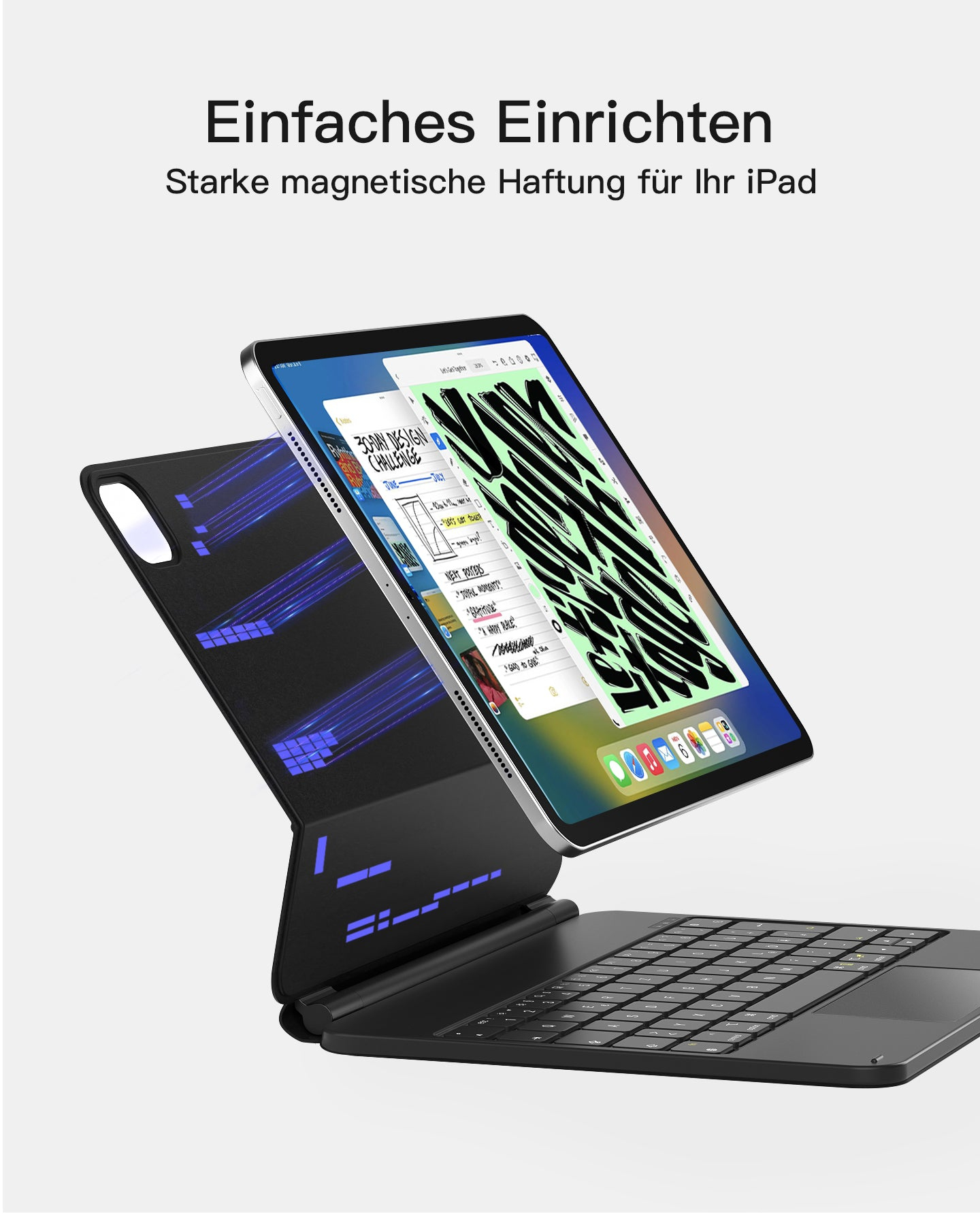 Inateck Keyboard iPad 11 black Air 4/7th Gen. Com. - TL: Deutsch, QWERTZ, Ansicht 4