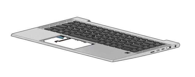 HP  Ersatztastatur Notebook - hinterleuchtet - TL: Französisch, AZERTY, Ansicht 3