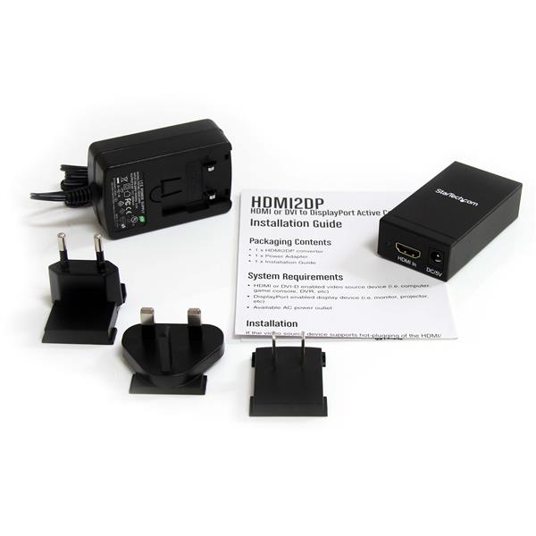 StarTech.com HDMI auf Displayport aktiv Adapter / Konverter - 1920x1200 - HDMI zu DP Wandler (Buchse/Buchse), Ansicht 2