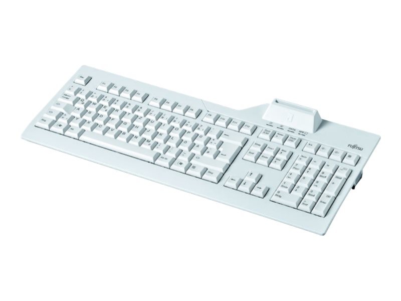 Fujitsu KB SCR2 - Tastatur - USB - QWERTY(ENGLISCHE TASTATUR!) - Türkisch - Marble Gray