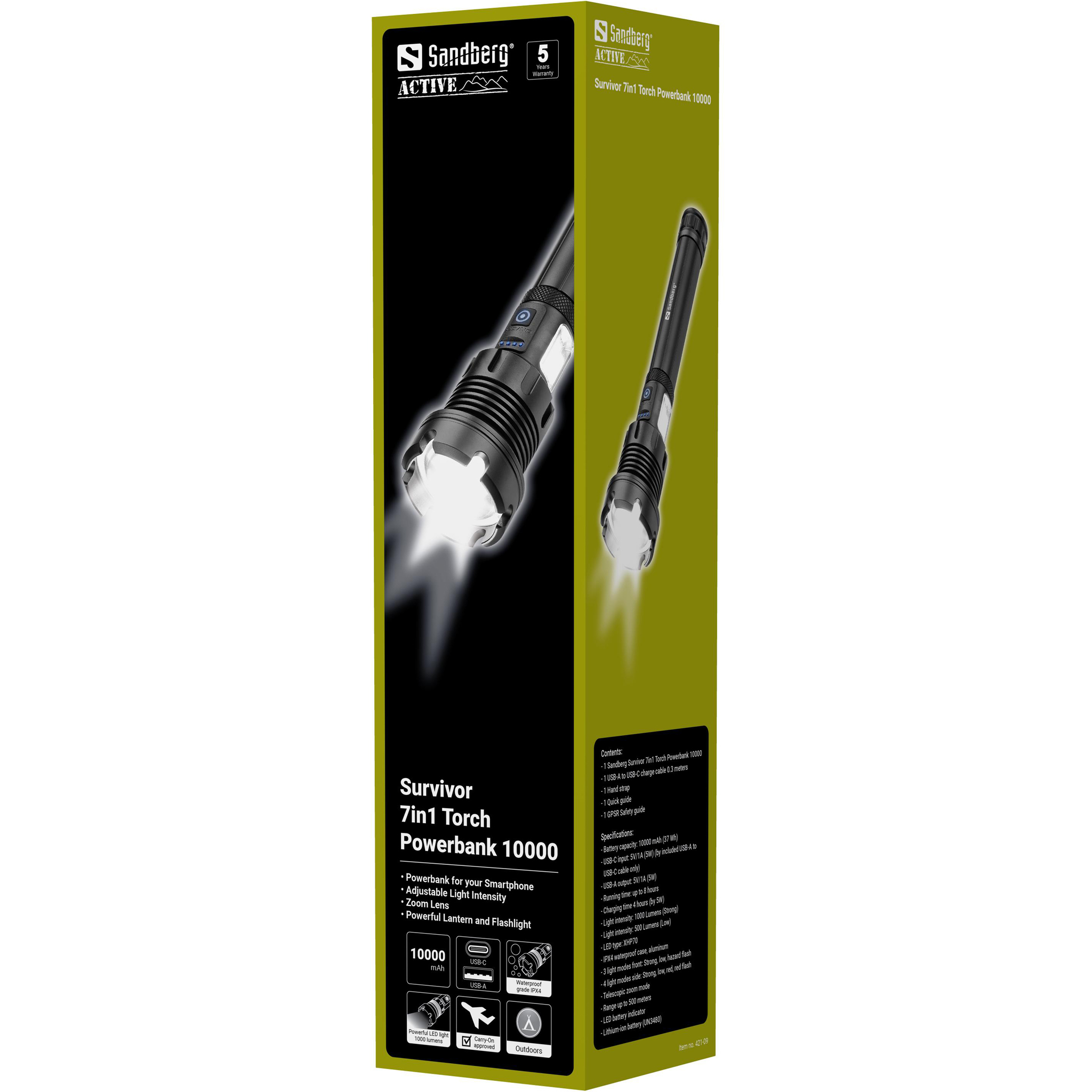 SANDBERG Active - Taschenlampe - LED - 3 Modi, Ansicht 2