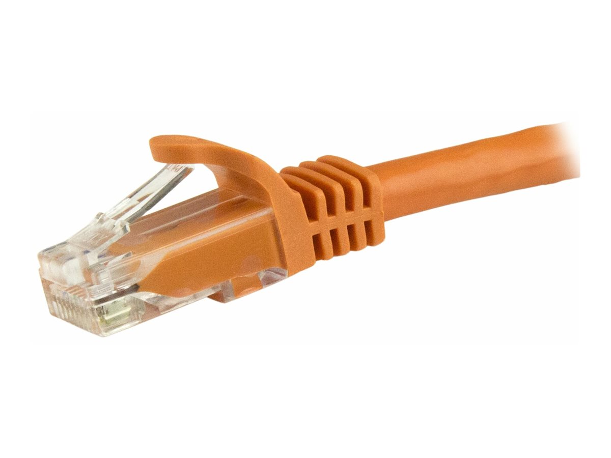 StarTech.com Startech 7m CAT6 Ethernet Cable, 10 Gigabit Snagless RJ45 650MHz 100W PoE Patch Cord, CAT 6 10GbE UTP Network Cable w/Strain Relief, Orange, Wiring is UL Certified/TIA - Category 6 - 24AWG (N6PATC7MOR)