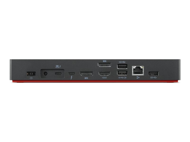Lenovo 40B00300EU laptop-dockingstation & portreplikator Kabelgebunden Thunderbolt 4 Schwarz, Rot