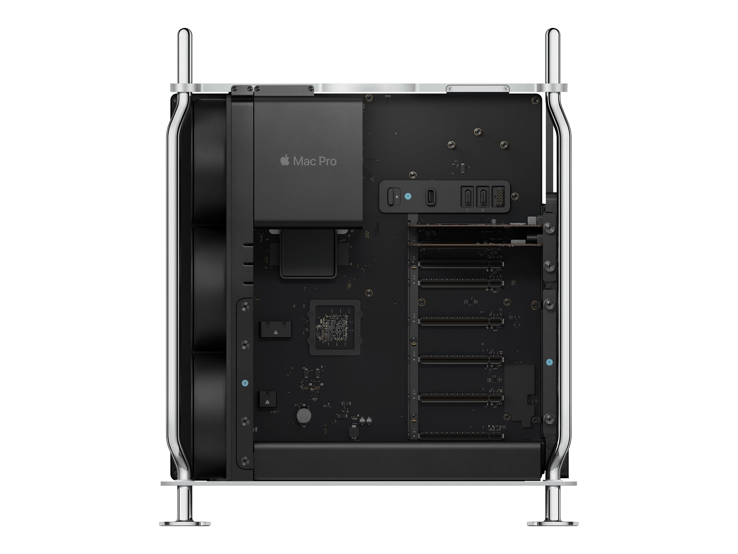 Apple Mac Pro - Rack-Montage - 5U - M2 Ultra - RAM 192 GB - SSD 2 TB - M2 Ultra 60-core GPU - 1GbE 10GbE 5GbE 2.5GbE Wi-Fi 6E Bluetooth 5.3 - WLAN: 802.11abgnacax (Wi-Fi 6E)
