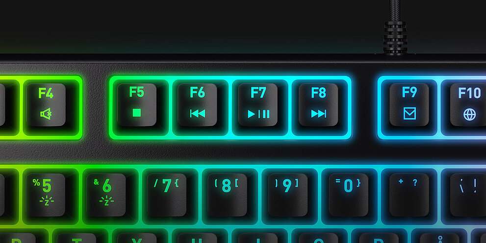 Cherry XTRFY K4V2 - Tastatur - RGB - 80% - TKL - TL: Portugiesisch, QWERTY, Ansicht 3