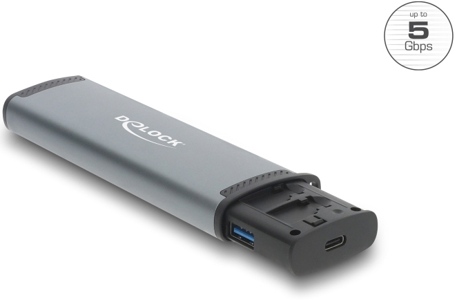 Delock USB 5 Gbps Kartenleser mit SD und Micro Slot Aufbewahrungsfächern für, Ansicht 3