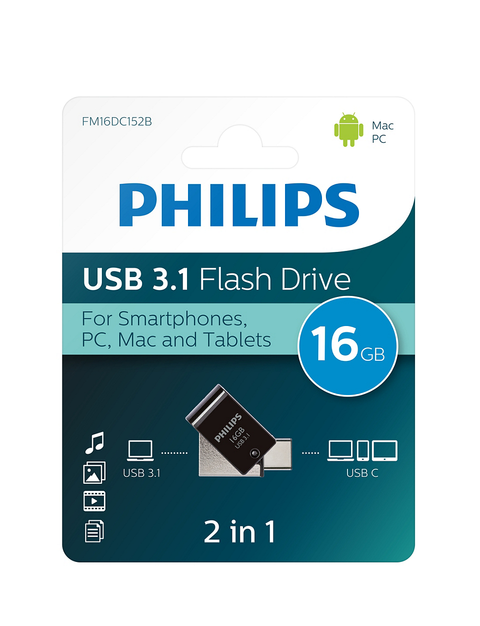 Philips FM16DC152B - USB-Flash-Laufwerk - 16 GB, Ansicht 2
