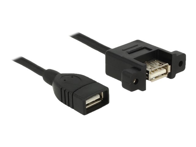 Delock USB-Kabel - USB (W) zu USB (W) Paneel montierbar