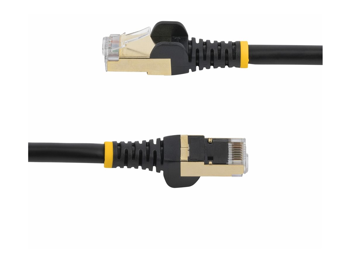 StarTech.com 2m CAT6A Ethernet Cable, 10 Gigabit Shielded Snagless RJ45 100W PoE Patch Cord, CAT 6A 10GbE STP Network Cable w/Strain Relief, Black, UL Certified Wiring/TIA - Category 6A - 26AWG (6ASPAT2MBK)