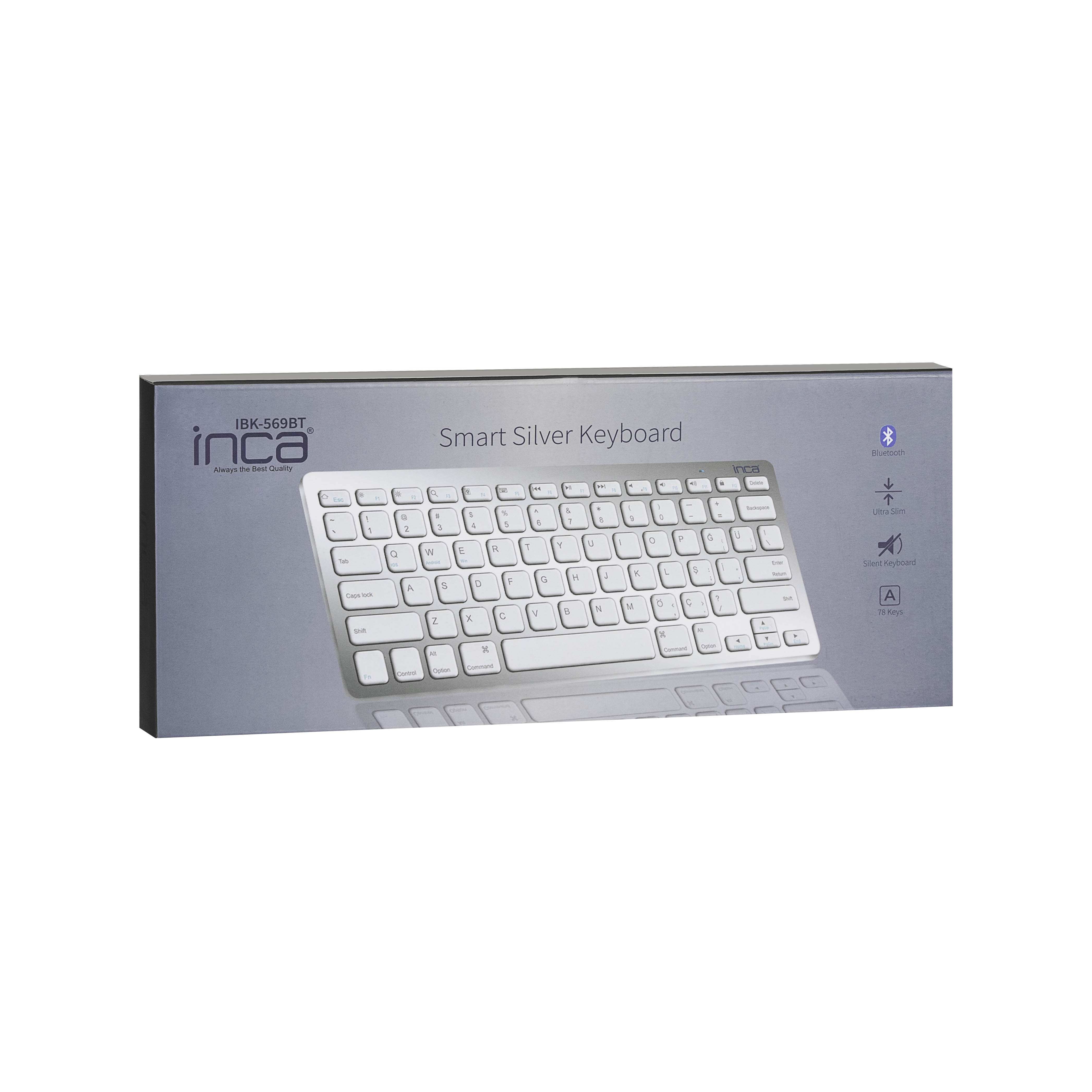 Cian Technology GmbH Inca IBK-569BT - Kabellos - Bluetooth - Metallisch - Silber, Ansicht 2