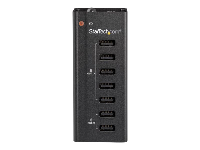 StarTech.com ST7C51224EU USB Ladestation (7 Ports, 5x 1A Ports & 2x 2A Ports, Standalone, Ansicht 3