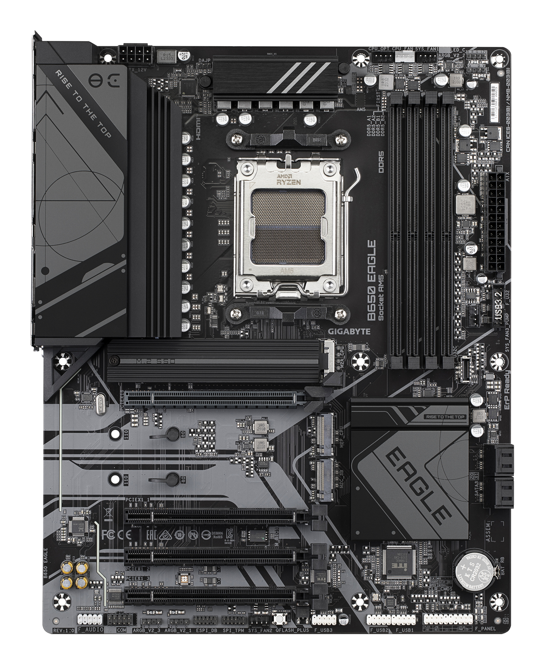 Gigabyte B650 EAGLE - Motherboard - ATX - Socket AM5 - AMD B650 Chipsatz - USB 3.2 Gen 1, USB 3.2 Gen 2, Ansicht 2