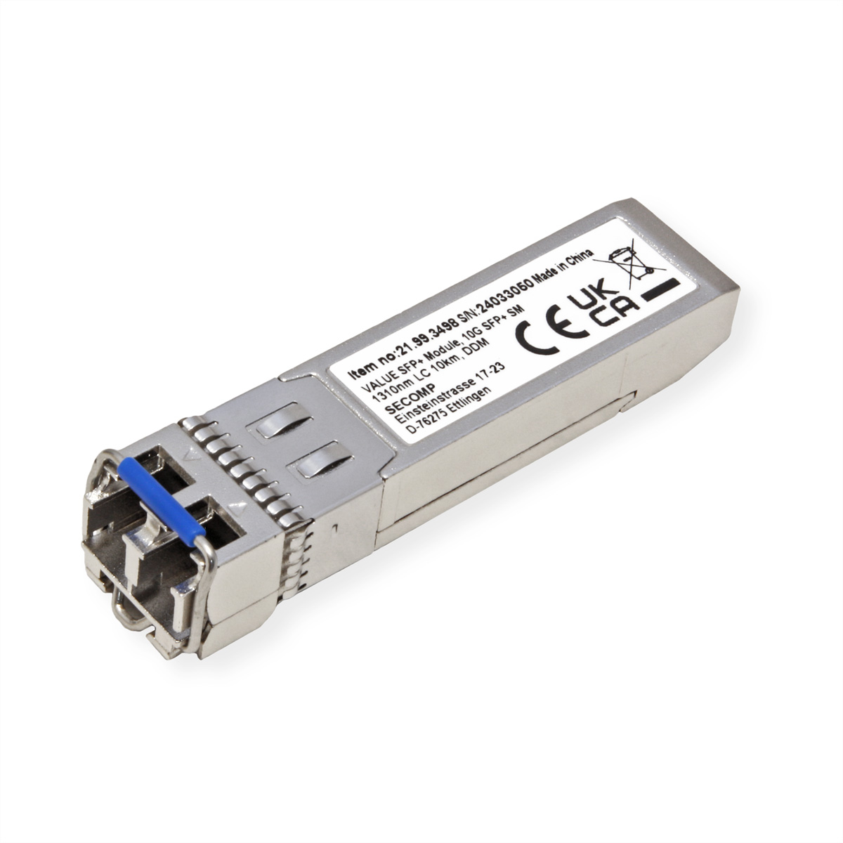 VALUE Generisches SFP+ LC 10G SingleMode 10km DDM, Ansicht 2