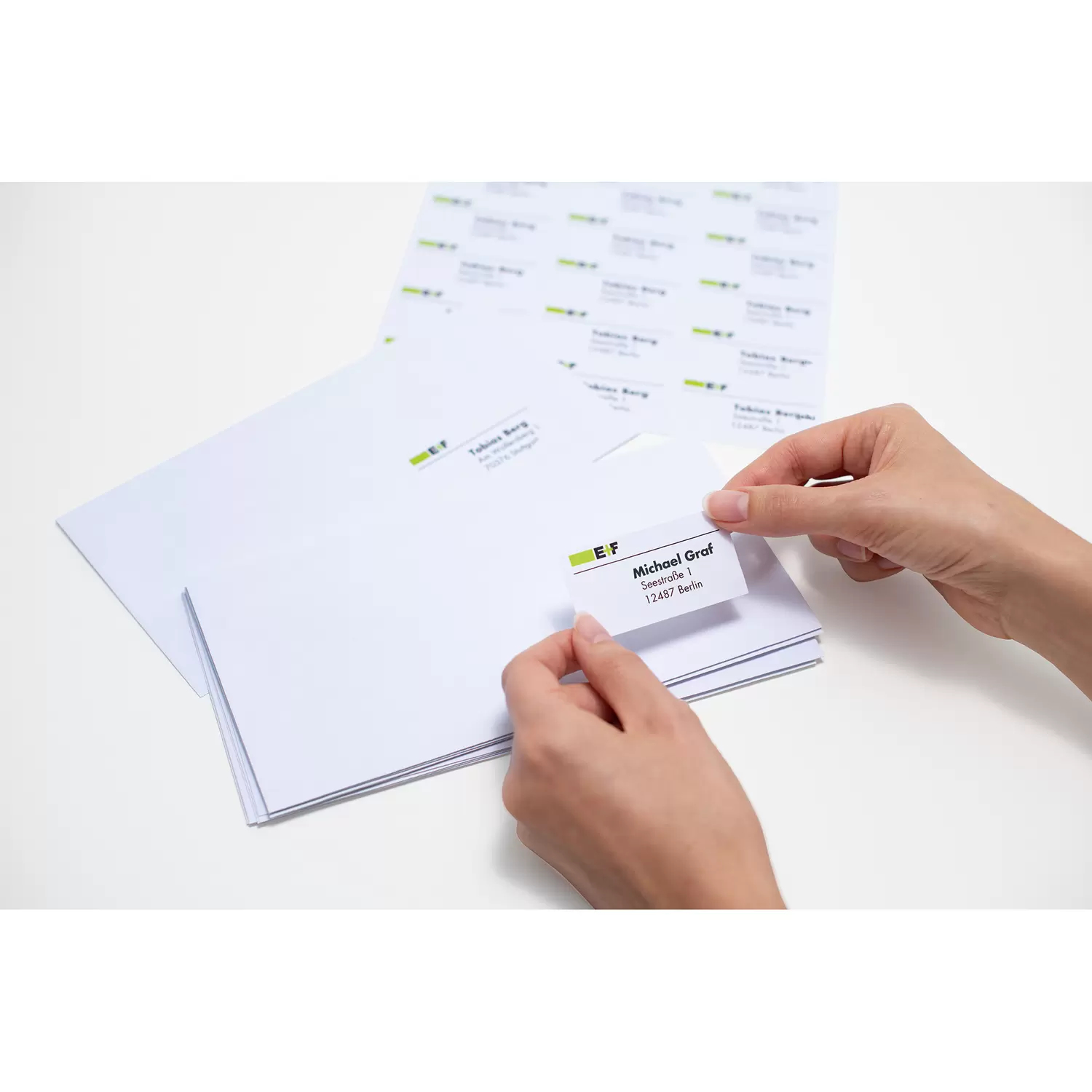 HERMA Premium - Papier - matt - permanent selbstklebend - weiß - 70 x 36 mm 2400 Etikett(en) (100 Bogen x 24), Ansicht 4