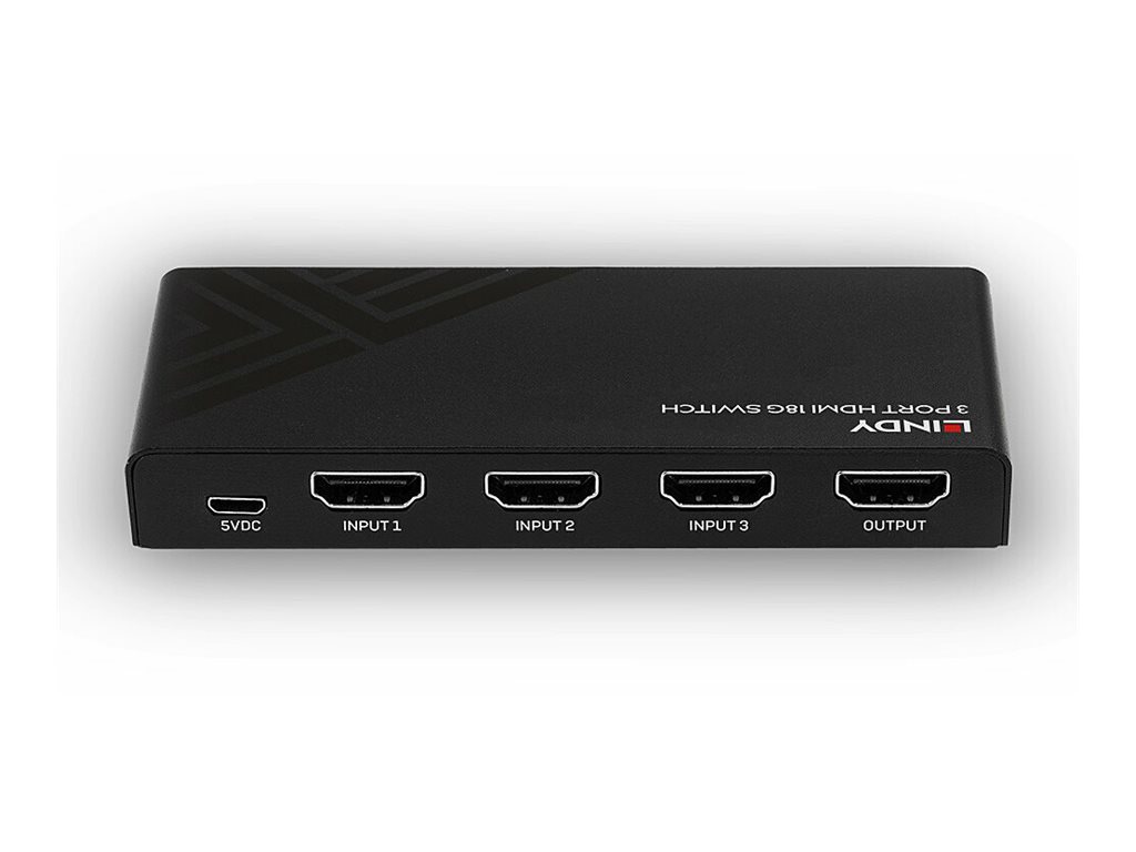 Lindy 3 Port HDMI 18G Switch - VideoAudio-Schalter