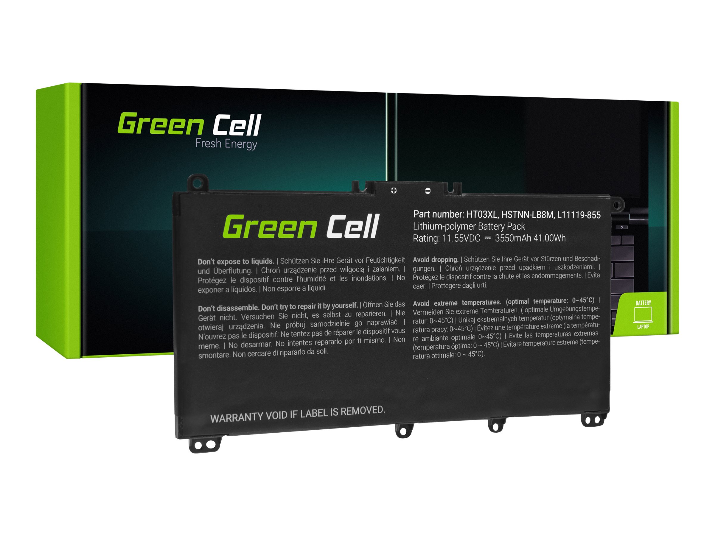 Green Cell Laptop-Batterie (gleichwertig mit: HP HT03XL), Ansicht 4