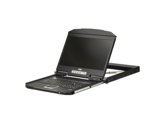 ATEN 1U Short Depth USB VGA Single Spanish Keyboard - Kabel - DigitalDaten