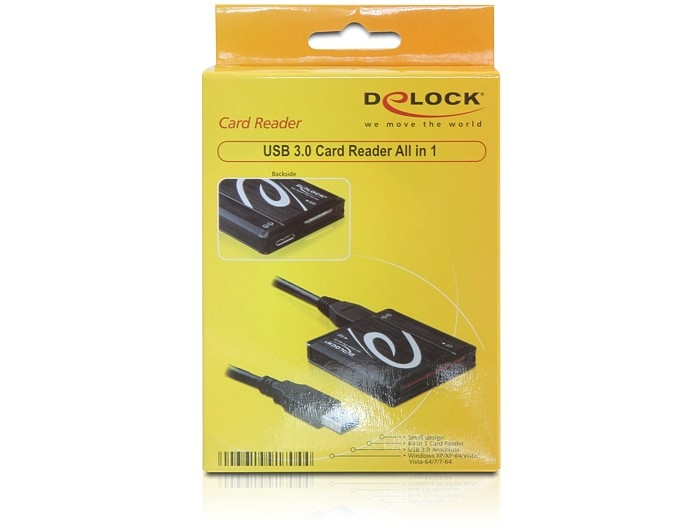 Delock USB 3.0 Card Reader All in 1 - Kartenleser - All-in-one (Multi-Format), Ansicht 2