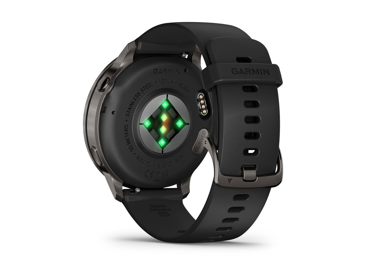 Garmin Venu 4 - 45 mm - Schiefer - intelligente Uhr mit Band - Silikon - schwarz - Handgelenk: 135-200 mm - 1.4, Ansicht 5