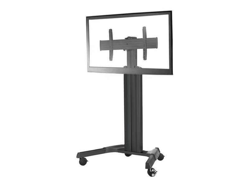 Chief Fusion Large Height Adjustable Mobile TV Cart - For Displays 42-86 - Black - Wagen - für Videokonferenzsystem, Ansicht 3