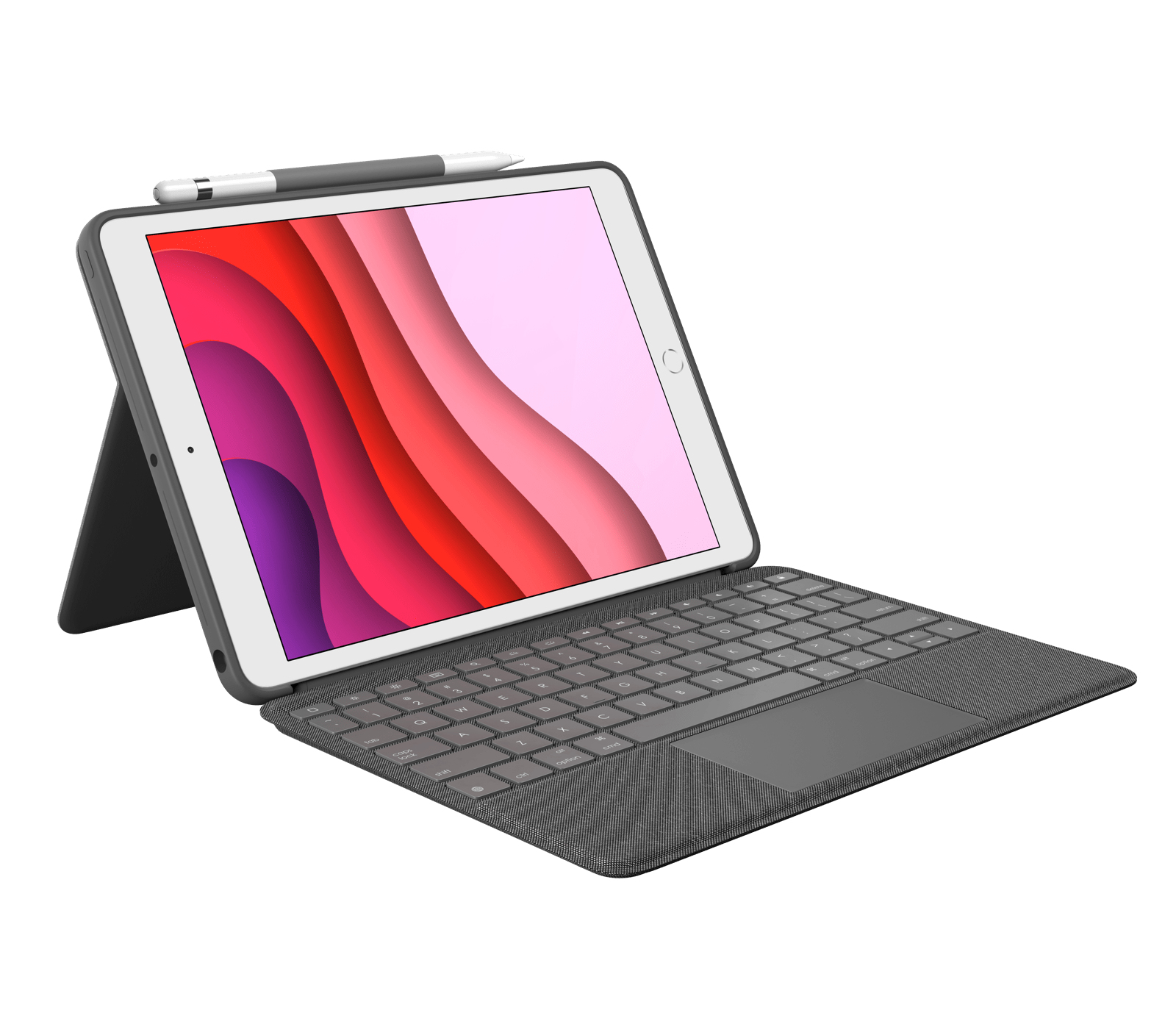 Logitech Combo Touch - Tastatur und Foliohülle - mit Trackpad - hintergrundbeleuchtet - TL: UK, QWERTY, Ansicht 2