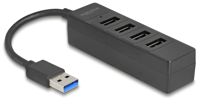 Delock Hub - 5 Gbps, USB-A - 4 x USB 3.2 Gen 1, Ansicht 2