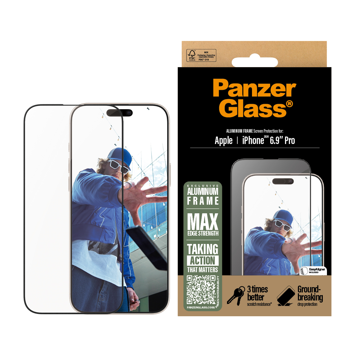 PanzerGlass PG Scrn Alu Frame iPhone 16P 6.9Inch UWF, Ansicht 2