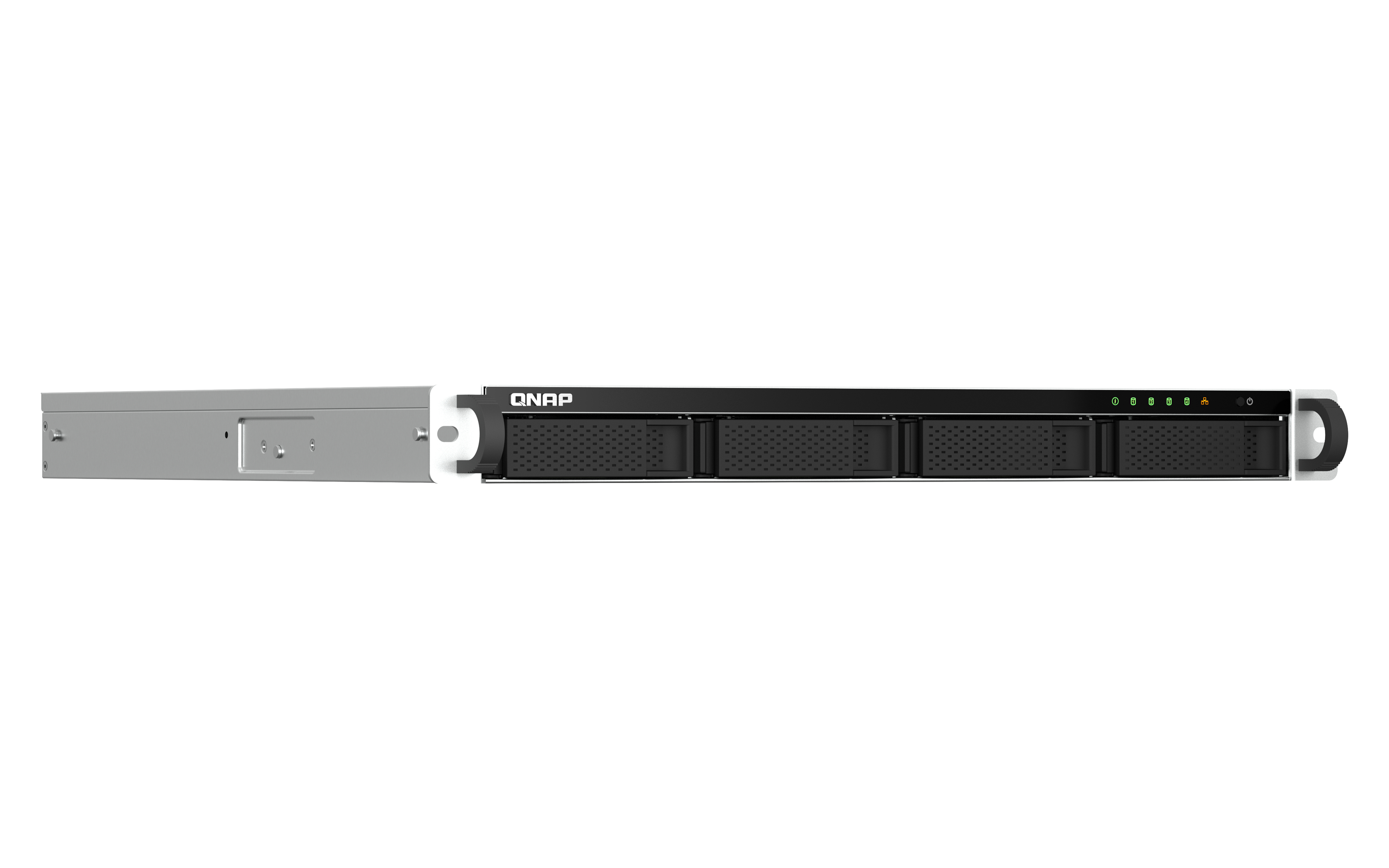 QNAP TS-464U - NAS - Rack (1U) - Intel® Celeron® - N5095 - Schwarz, Ansicht 3