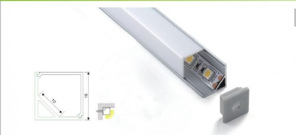 Synergy 21 S21-LED-PR20197 - Modulares Profil - Weiß - Aluminium - 2 m, Ansicht 3