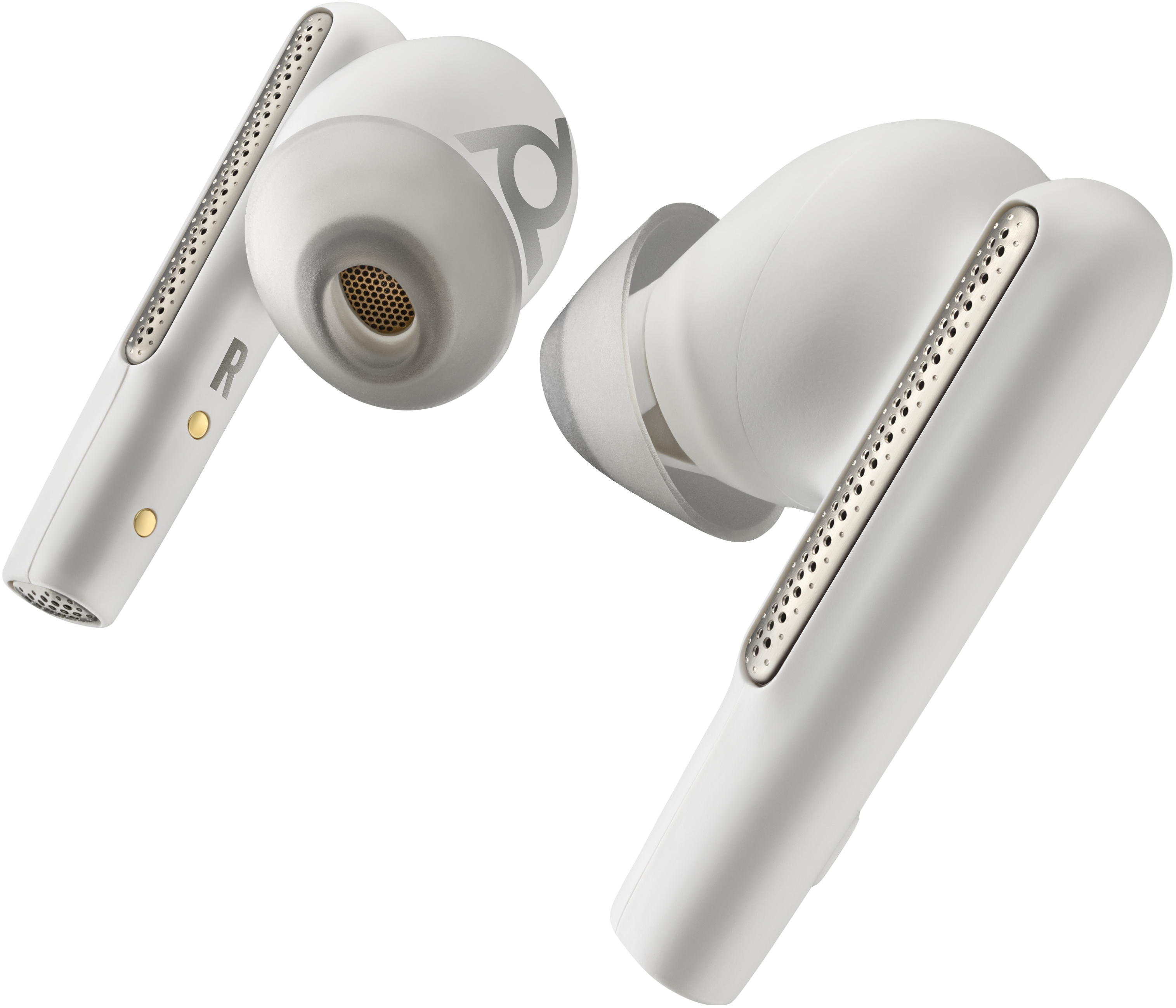 HP POLY Voyager Free 60 UC White Sand Earbuds +BT700 USB-C Adapter +Basic-Ladeetui, Kabellos, Anrufe/Musik, Kopfhörer, Weiß