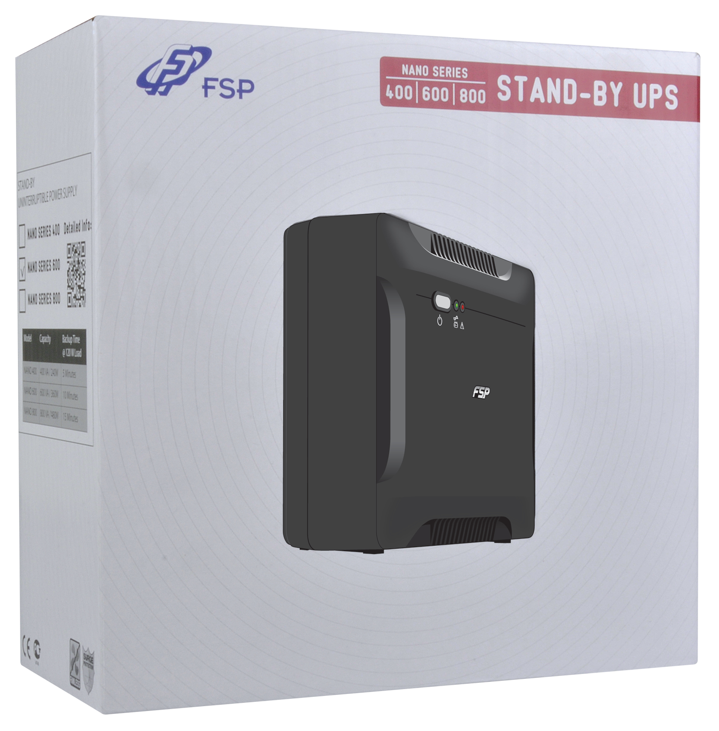 FSP Nano 600 - USV - Wechselstrom 110/120/220/230/240 V, Ansicht 2