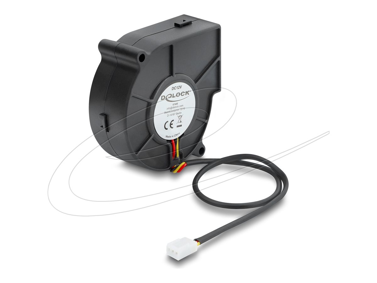 Delock Radiallüfter Lüftergebläse DC 75 x 75 30 mm - 12 V - 8,47 cfm