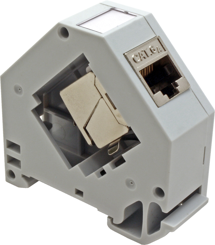 ROLINE Keystone Jack-DIN-Adapter für Schienenmontage, Ansicht 2