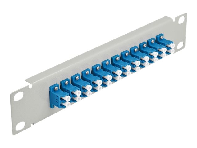Delock Patch Panel - Schrankmontage - LC SM X 24 - Grau Blau - 1U - 25.4 cm (10)
