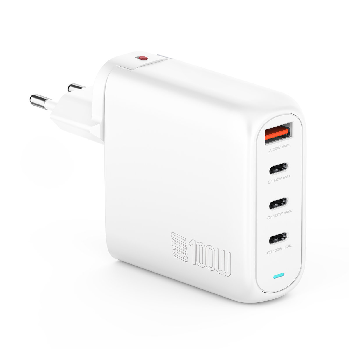 4smarts Ladegerät GaN Flex Pro 100W 3 USB-C+1 USB-A Travel, Ansicht 3