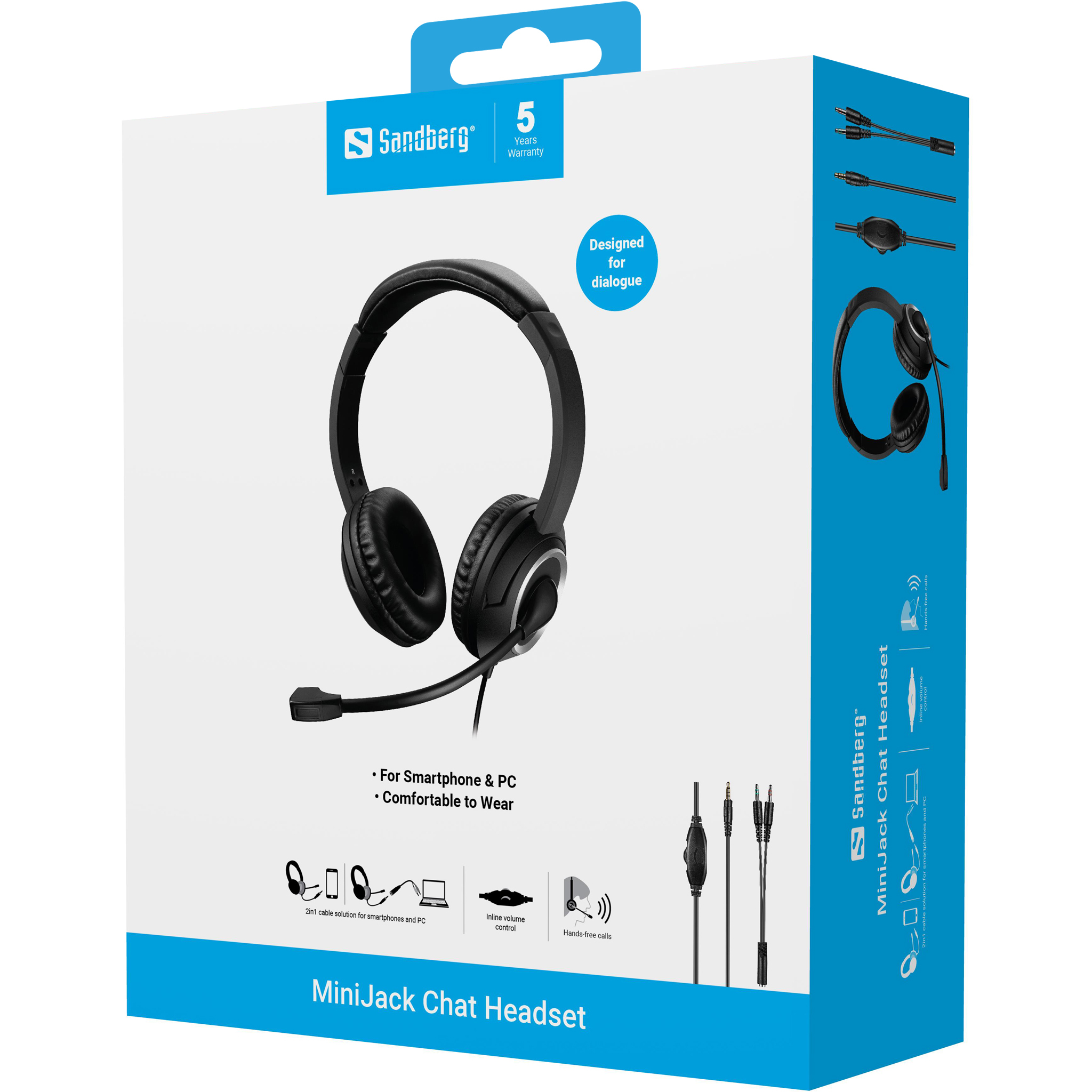 SANDBERG MiniJack Chat Headset - On-Ear, Ansicht 2