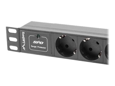 Lanberg PDU Steckdosenleiste 10 1U 3x Schuko C14 - Steckdosenleiste - 2 m, Ansicht 4